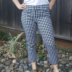 Gingham crop pants